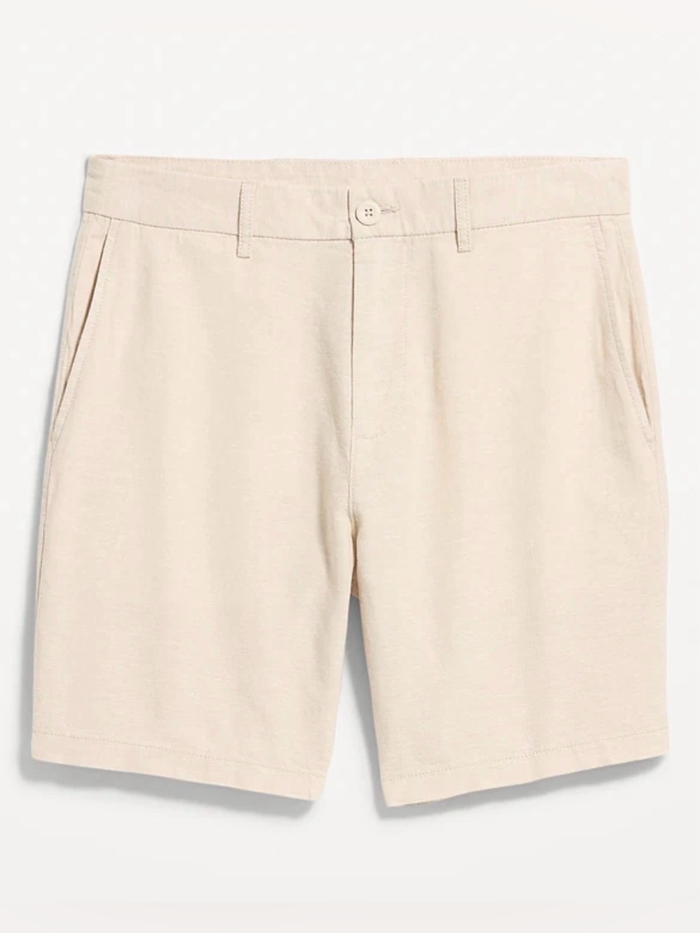 Old Navy Men's Cream/Beige Linen Blend Slim Rotation Chino Shorts